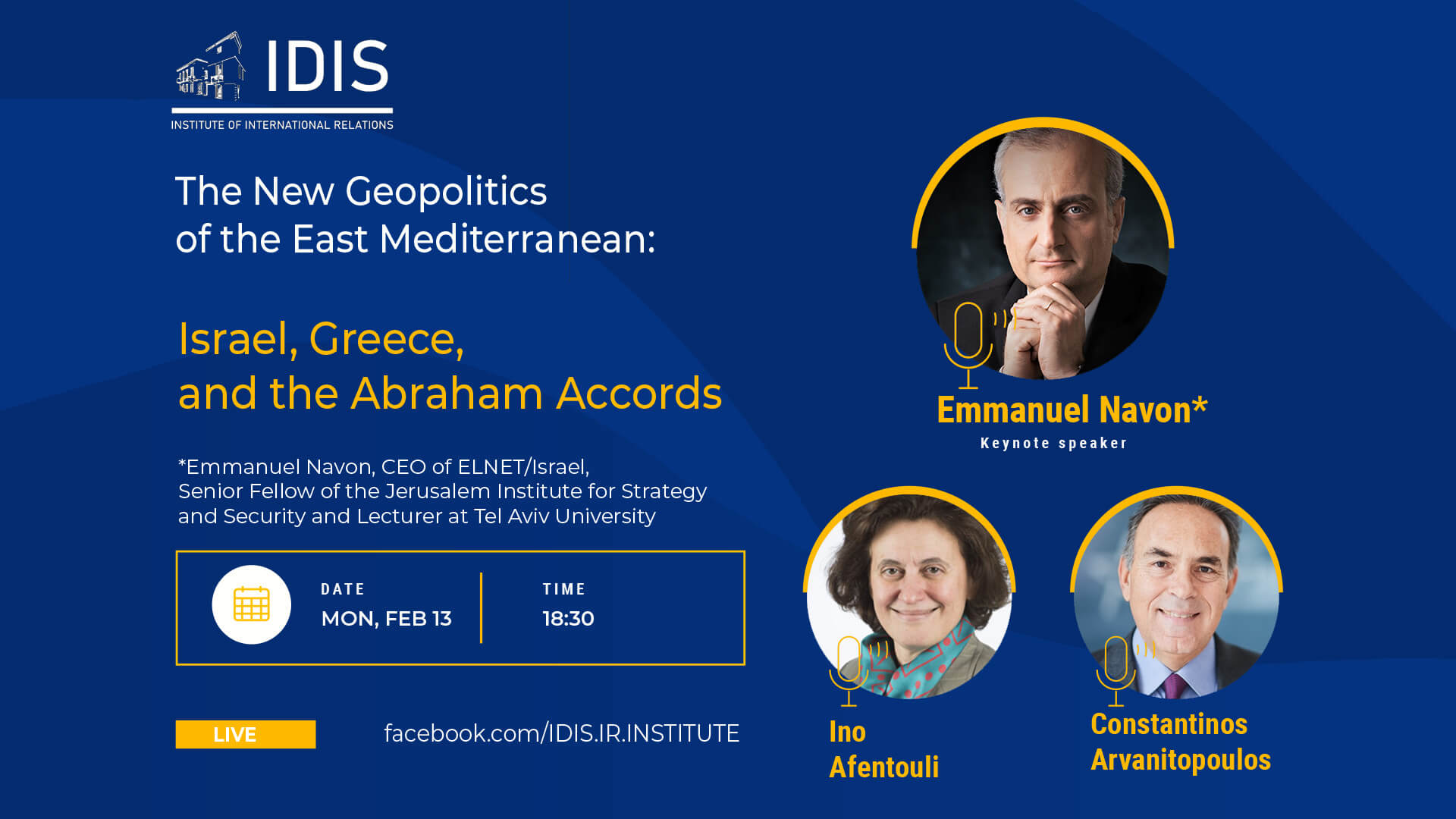 The New Geopolitics of the East Mediterranean:<br>Israel, Greece and the Abraham Accords